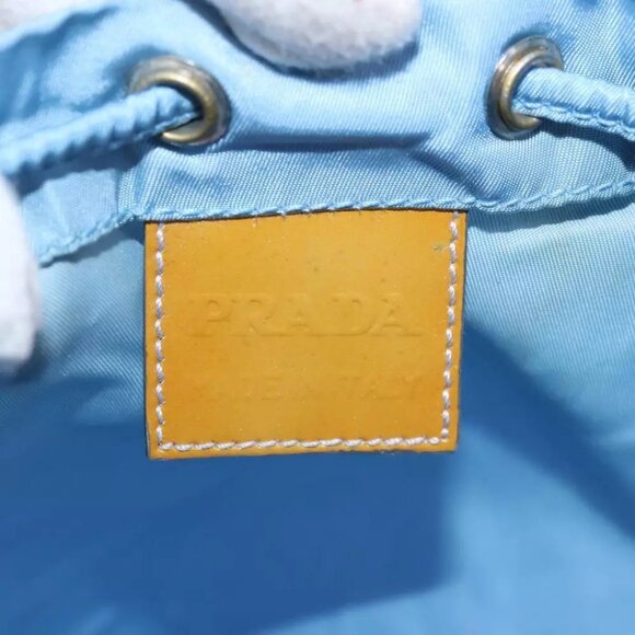 PRADA Drawstring Pouch Nylon Light Blue - Picture 14 of 14